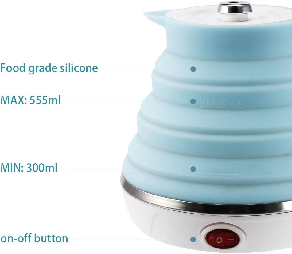 Electric folding kettle by Tarjah Mart, compact electronic kettle with a foldable handle and modern design.