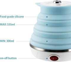 Electric folding kettle by Tarjah Mart, compact electronic kettle with a foldable handle and modern design.