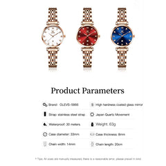 OLEVS 5866 Women’s Luxury Style Quartz Watch