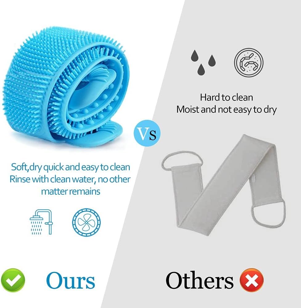 Silicone body scrubber from Tarjah Mart for deep cleansing and removing dirt from the skin, ideal for daily body care.