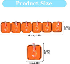 Tarjah Mart AM5095 Six Hook Sticky Wall Hanger with six multipurpose wall hooks on a clean wall surface.