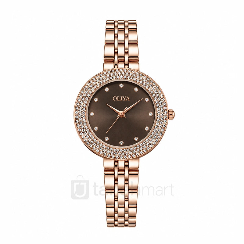 Oliya 6802 Crystal Stone  Elegant Ladies Watch