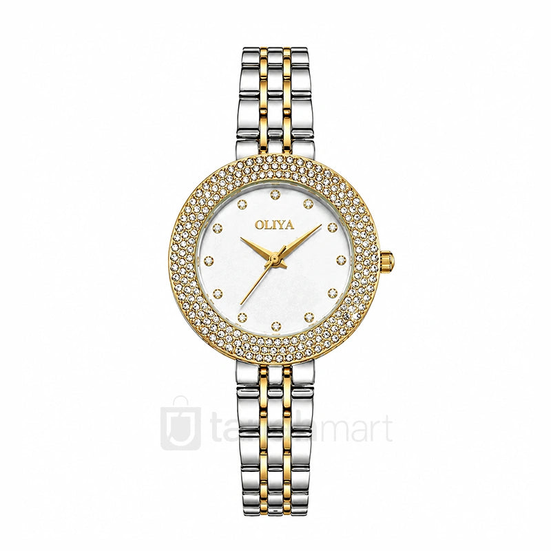 Oliya 6802 Crystal Stone  Elegant Ladies Watch