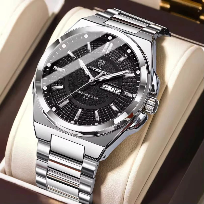 POEDAGAR 896 Men's Luxury Stainless Steel Watch