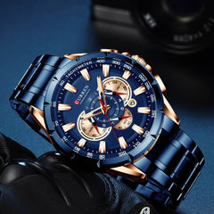 CURREN 8363 Men's Chronograph Stainless Steel Watch