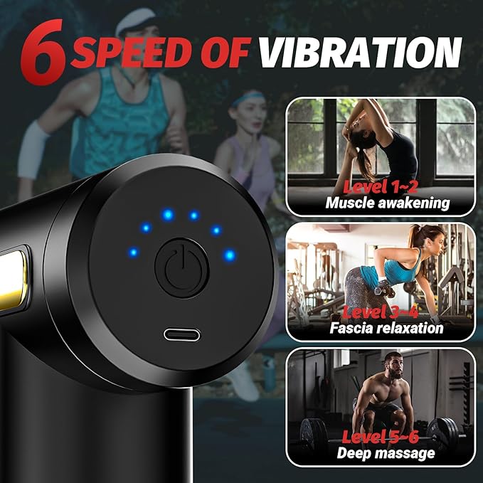 Tarjah Mart massage gun for deep tissue percussion massage, handheld back massager for athletes muscle recovery and relaxation.
