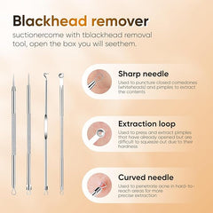 Tarjah Mart blackhead remover 6-in-1 rechargeable facial device with various attachments for deep pore cleansing.