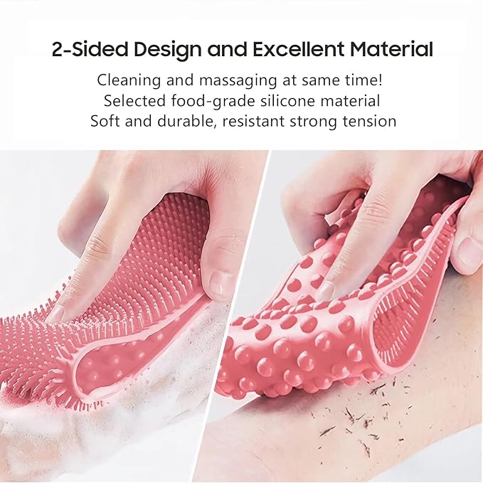 Silicone body scrubber from Tarjah Mart, designed for effective full-body cleansing and dirt removal in personal care routines.