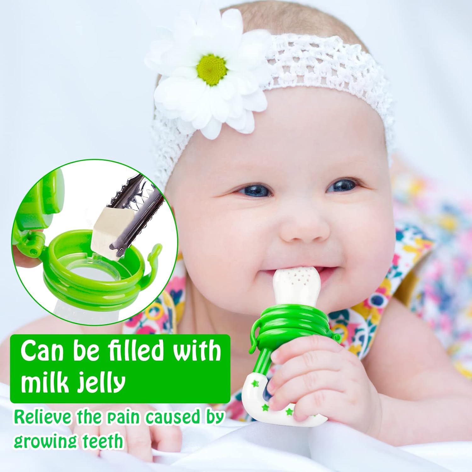 Baby fruit pacifier from Tarjah Mart with colorful fruit design, suitable for infants and toddlers.