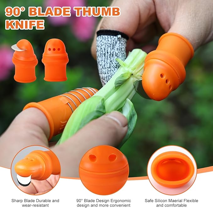 Silicone finger protector and vegetable cutter from Tarjah Mart, designed to safely assist with kitchen vegetable slicing tasks.