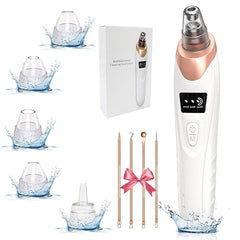 Rechargeable 6-in-1 blackhead remover facial device by Tarjah Mart with multiple attachments for deep pore cleansing.