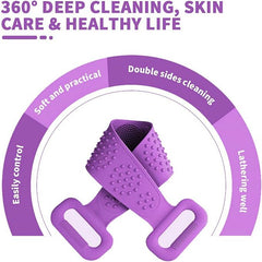 Silicone body scrubber from Tarjah Mart for effective cleaning of dirt and impurities on the body, ideal for home use.