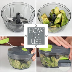 Hand chopper blinder from Tarjah Mart, a kitchen tool with a stainless steel blade for chopping and blending ingredients.