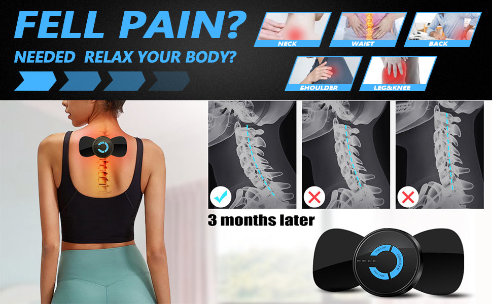 Tarjah Mart Smart Pocket Body Massager showing compact design and control buttons for targeted muscle relief.