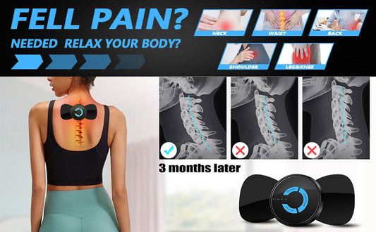 Tarjah Mart Smart Pocket Body Massager showing compact design and control buttons for targeted muscle relief.