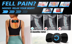 Tarjah Mart Smart Pocket Body Massager showing compact design and control buttons for targeted muscle relief.