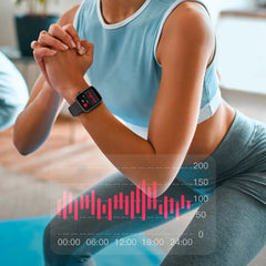 Colmi P71 smart watch with black band and digital display showing time and health metrics, on a white background.