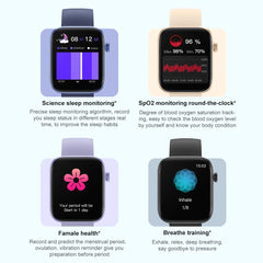 Colmi P71 smart watch with black strap, digital display, and fitness tracking features, showcasing a sleek modern design.
