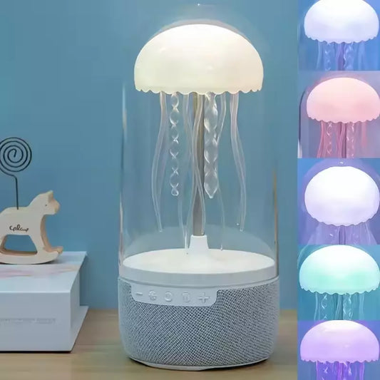 Tarjah floating jellyfish Bluetooth speaker with RGB lamp, showcasing a luminous, aquatic-inspired light design.