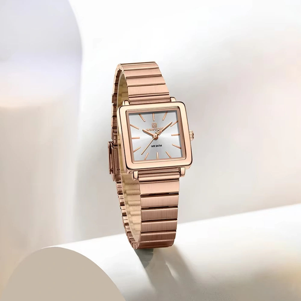 Naviforce 5048 Stylish Square Dial Watch For Women