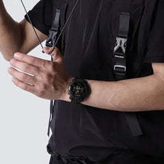 Naviforce 7104 digital men's fashion watch with black strap and display, stylish and modern accessory for everyday wear.