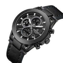 Naviforce NF8073 men's fashion watch with black dial and stainless steel band, stylish men's wristwatch for everyday wear.