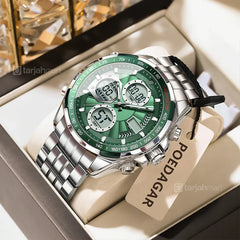 POEDAGAR E108 Men's Dual Display Sports Watch