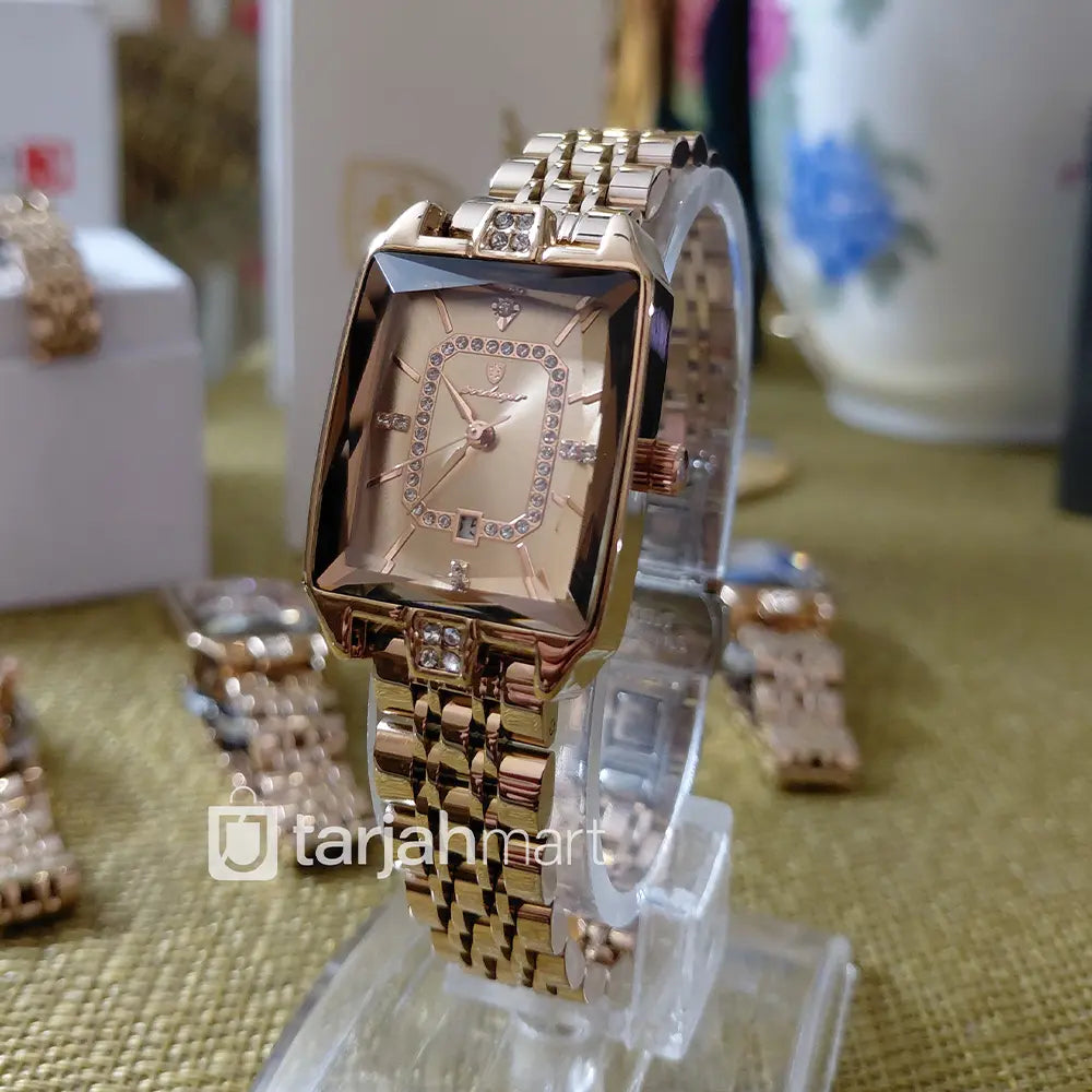 Poedagar 785 luxury women's quartz watch with beige strap and classic round dial, elegant and stylish accessory.