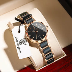 POEDAGAR 505 Women's Luxury Quartz Watch – Elegant Stainless Steel