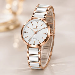 POEDAGAR 505 Women's Luxury Quartz Watch – Elegant Stainless Steel
