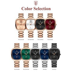 Poedgar 783 luxury women's quartz watch in white with waterproof design, showcasing a sleek and elegant timepiece.
