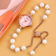 SKMEI 1983 Women's Luxury Watch – Natural Stone Bracelet