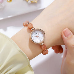SKMEI 1983 Women's Luxury Watch – Natural Stone Bracelet