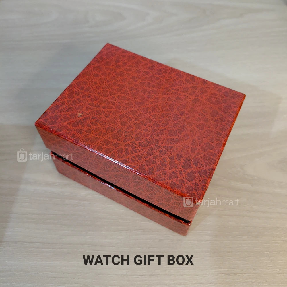 Maroon Color Paper Watch Gift Box