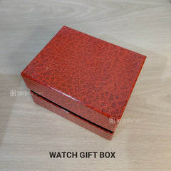 Maroon Color Paper Watch Gift Box