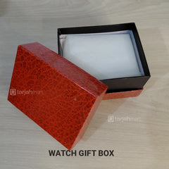 Maroon Color Paper Watch Gift Box