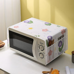 Tarjah Mart oven cover for kitchen, protective fabric cover designed to fit oven appliances, in neutral color with a smooth surface.