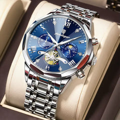 POEDAGAR 938 Men's Watches Original Mechanical Stainless Steel