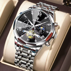 POEDAGAR 938 Men's Watches Original Mechanical Stainless Steel